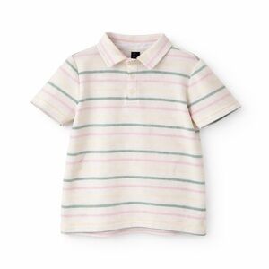 Janie and Jack Boys Striped Polo Shirt Size 6 Pastel Pink Green Yellow Cotton